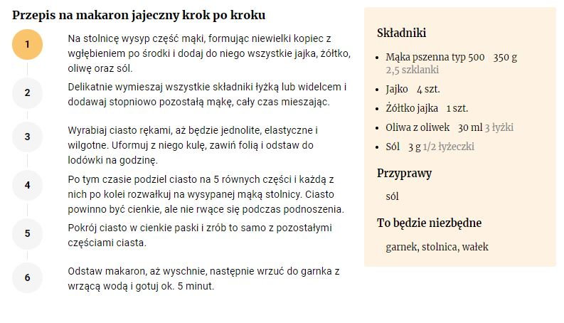 Przepis na makaron jajeczny - FajneGotowanie.pl