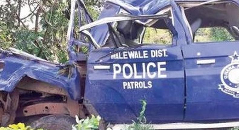 File photo: Ghana Police Service patrol car involved in an accident