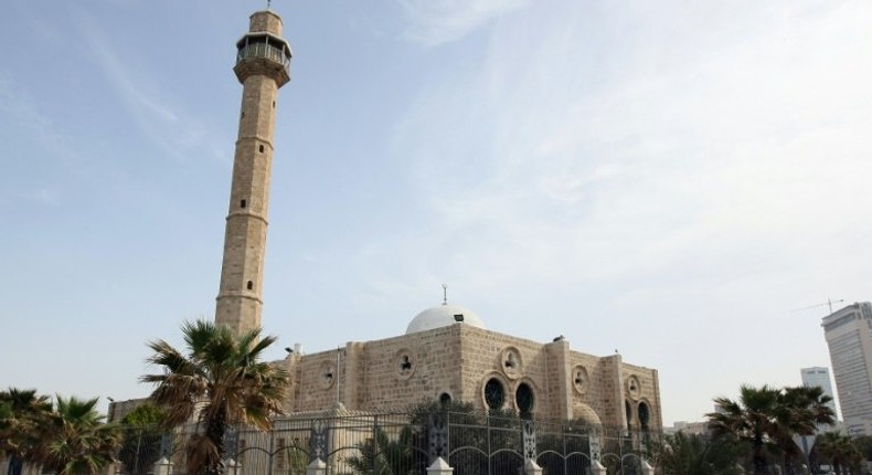 A view of a mosque in the ancient Israeli port city of Jaffa