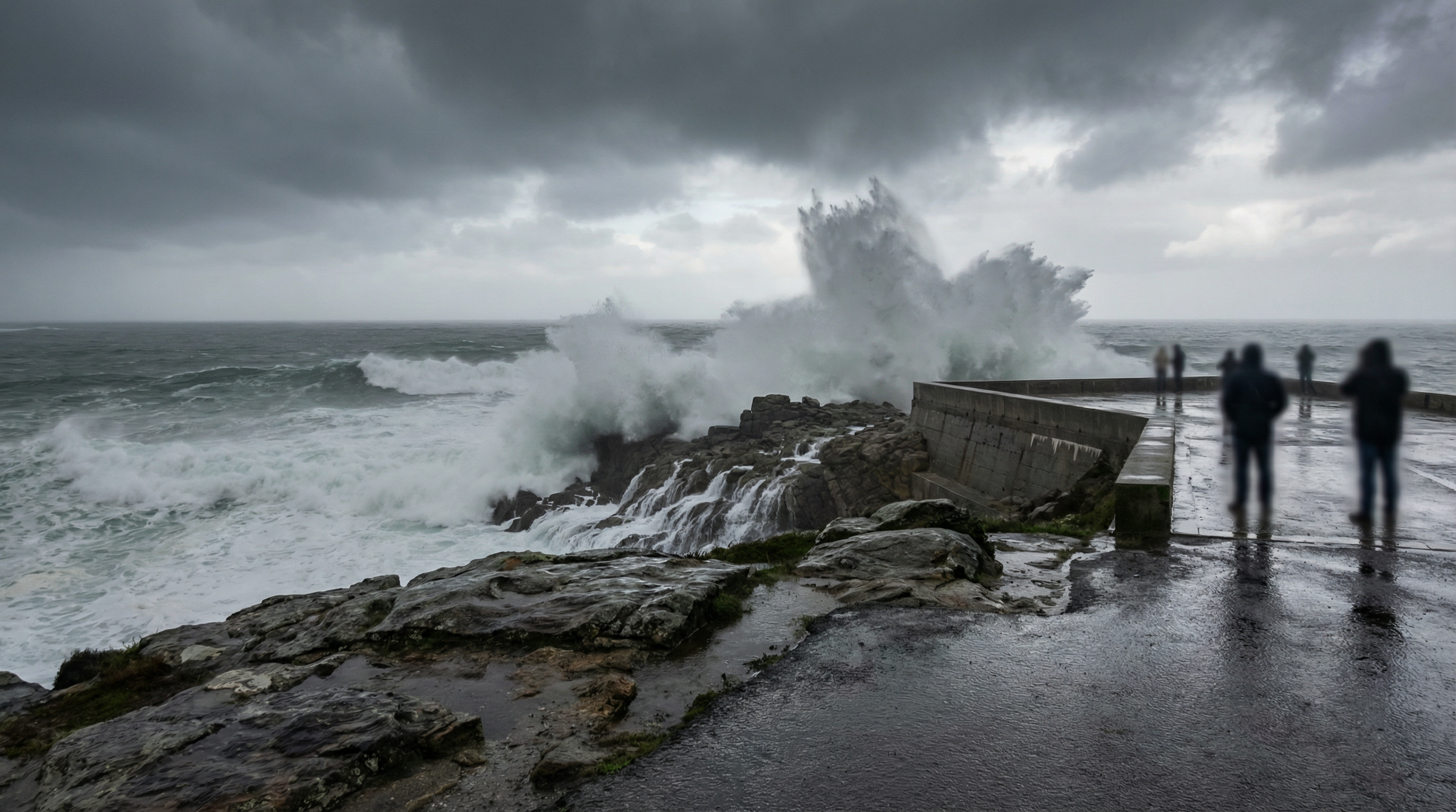 Borrasca Ingrid activa alerta roja en Galicia por olas de 9 metros y afecta a 14 regiones