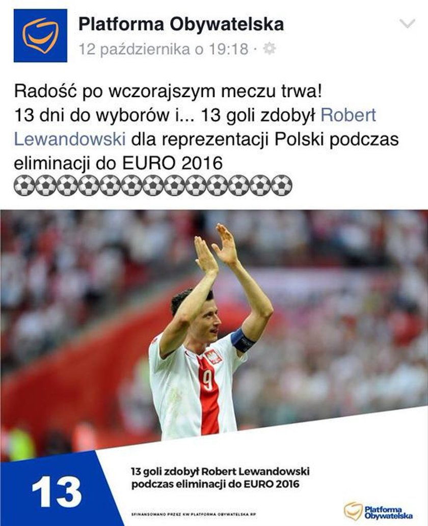 PZPN oskarża PO o bezprawne działanie ws. Lewandowskiego