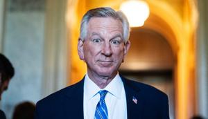 Sen. Tommy Tuberville spent nearly 10 minutes on Tuesday slamming a bill to provide aid to Ukraine. He wasn't even around to vote against it.Tom Williams/CQ-Roll Call via Getty Images