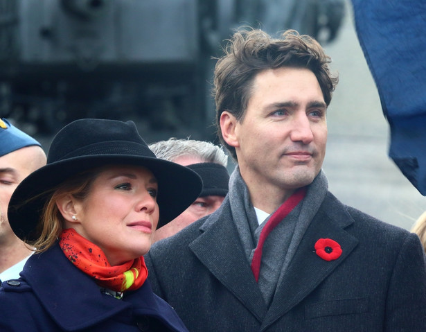 Premier Kanady Justin Trudeau z żoną, Sophie Gregoire Trudeau