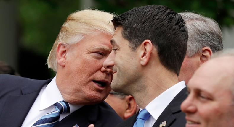 President Donald Trump and House Speaker Paul Ryan.