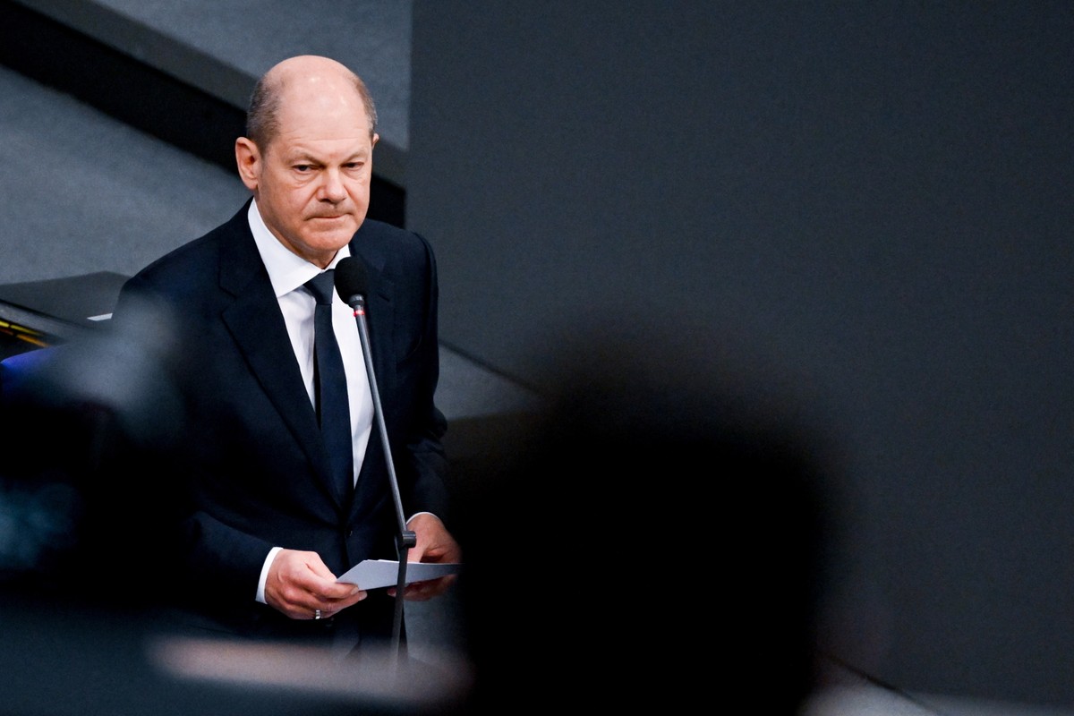 Olaf Scholz w Bundestagu