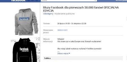 Obiecują bluzy dla fanów Facebooka! Wystawią cię na Allegro