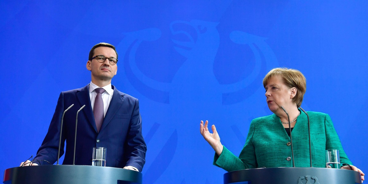 Mateusz Morwiecki i Angela Merkel