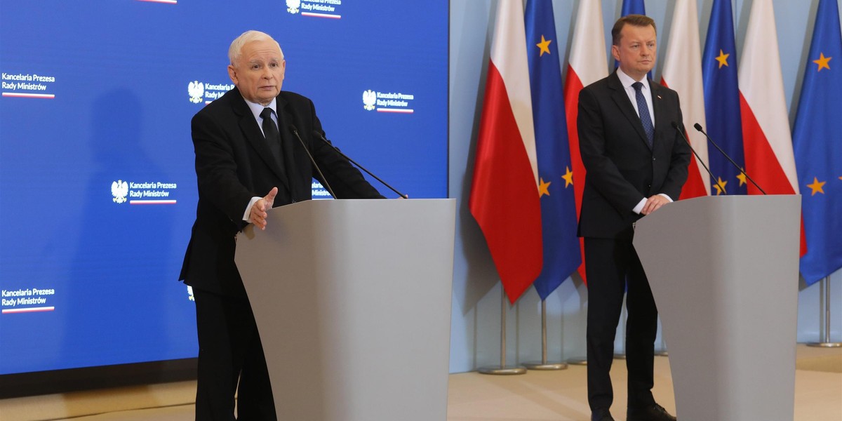 Jarosław Kaczyński i Mariusz Błaszczak