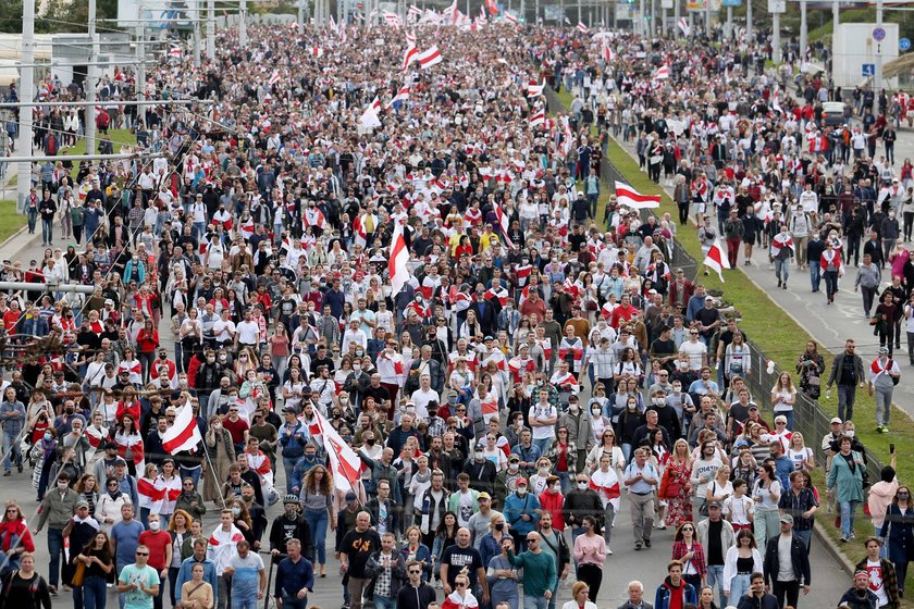 Kolejny nerwowy dzień na Białorusi. Zatrzymano kilkaset osób