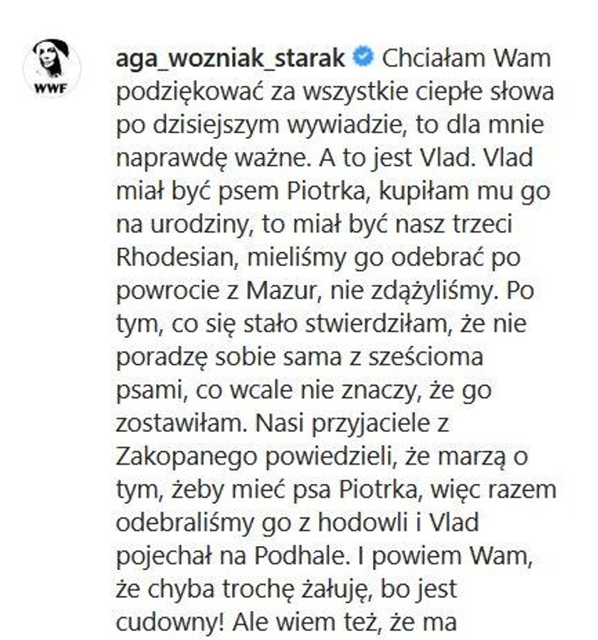 Dramatyczne wyznanie Agnieszki Woźniak-Starak. Musiała to zrobić po śmierci męża