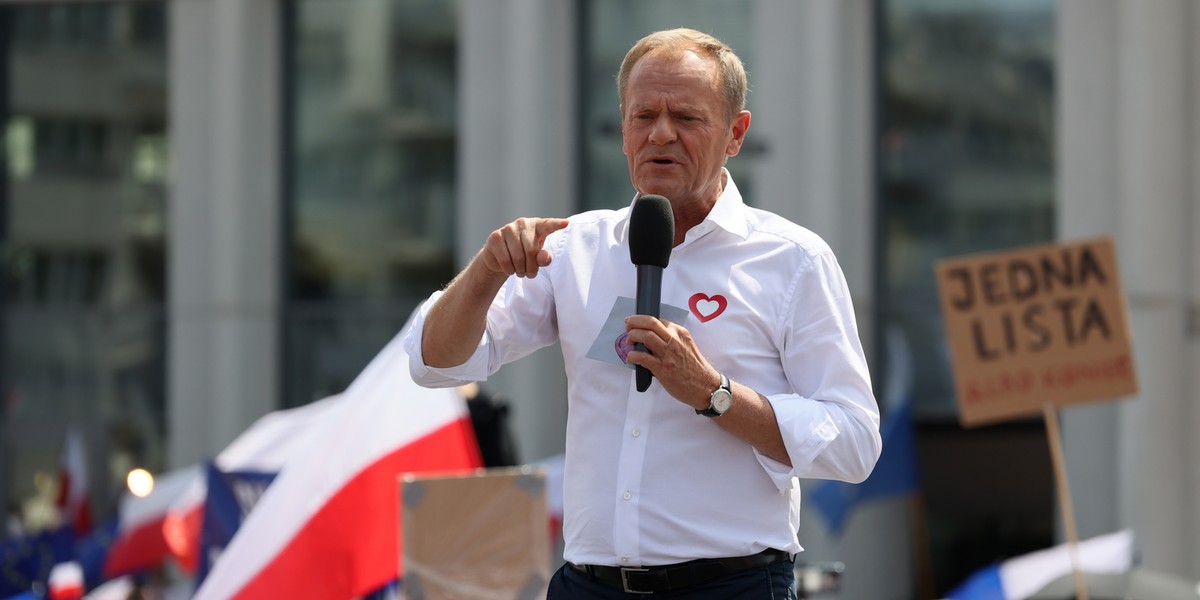 Donald Tusk, przewodniczący Platformy Obywatelskiej.