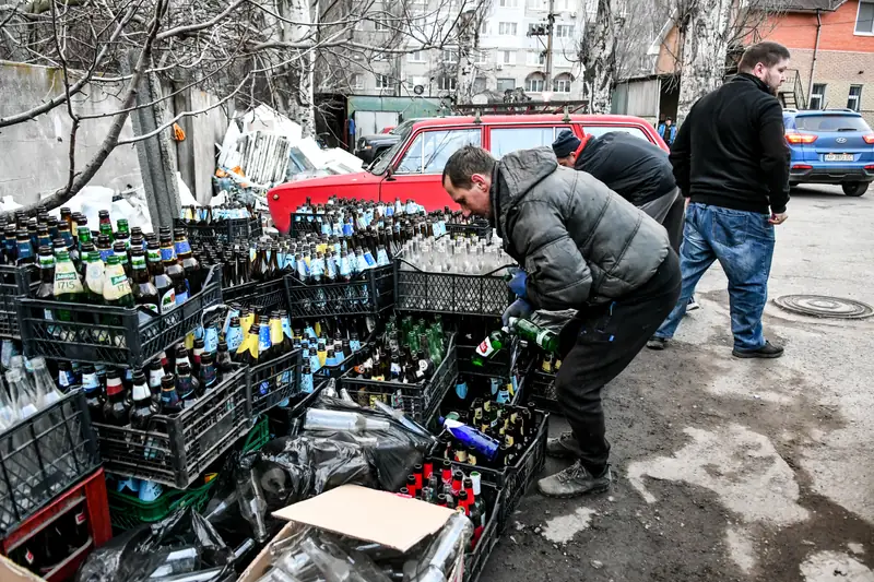 Produkcja koktajli Mołotowa w Zaporożu