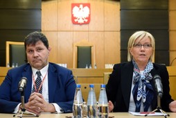 Prezes Trybunału Konstytucyjnego Julia Przyłębska oraz sędzia TK Mariusz Muszyński.