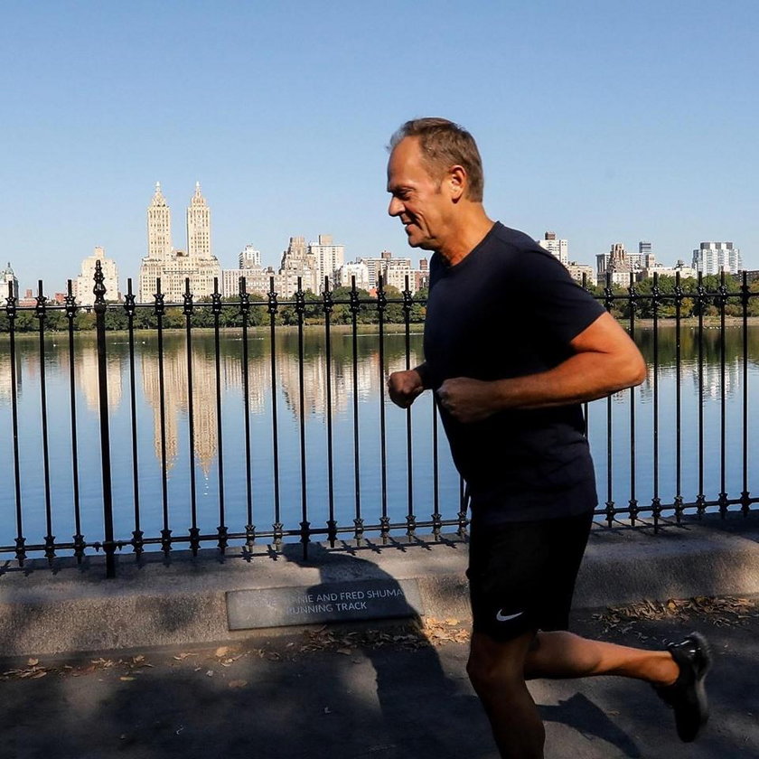 Donald Tusk wybrał się na światową przebieżkę w Nowym Jorku. Zajmie się sportem na poważnie?