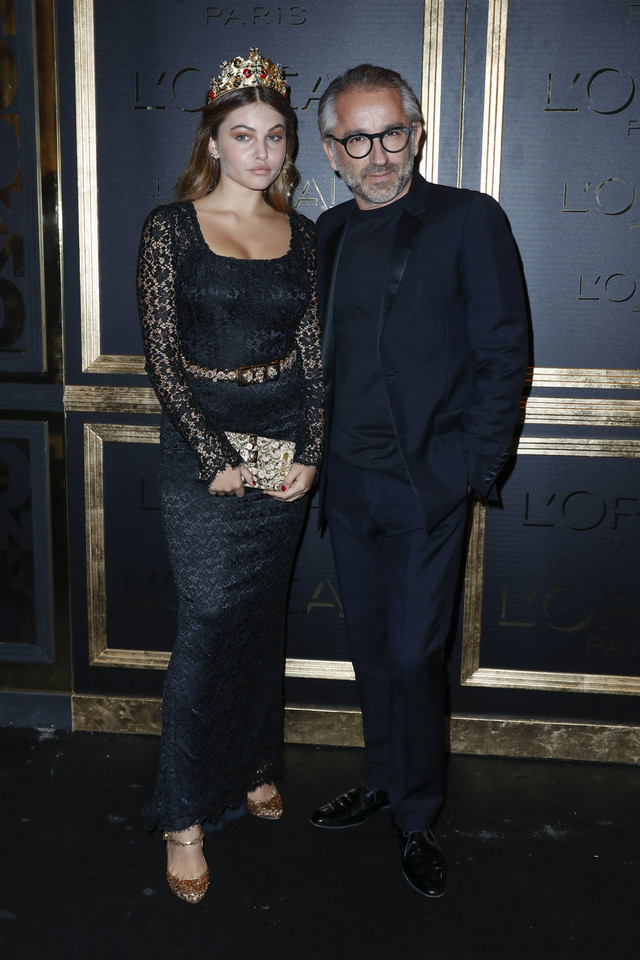 Thylane Blondeau i Cyril Chapuy (szef L'Oreal) w 2016 r. 