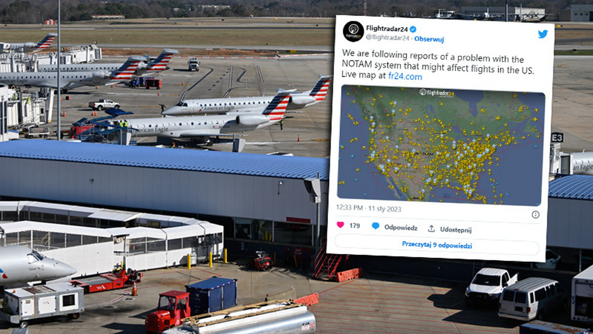 Wszystkie samoloty w USA są uziemione. Potężna awaria