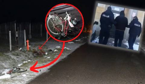Uderzył tak, że aż rower pękł w pół. Policjanci sprawdzili setki aut, aby go dopaść