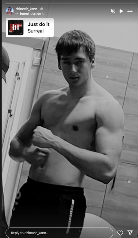 Kan Džinović bez majice