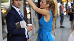 Blake Lively i Chase Crawford na planie "Plotkary"