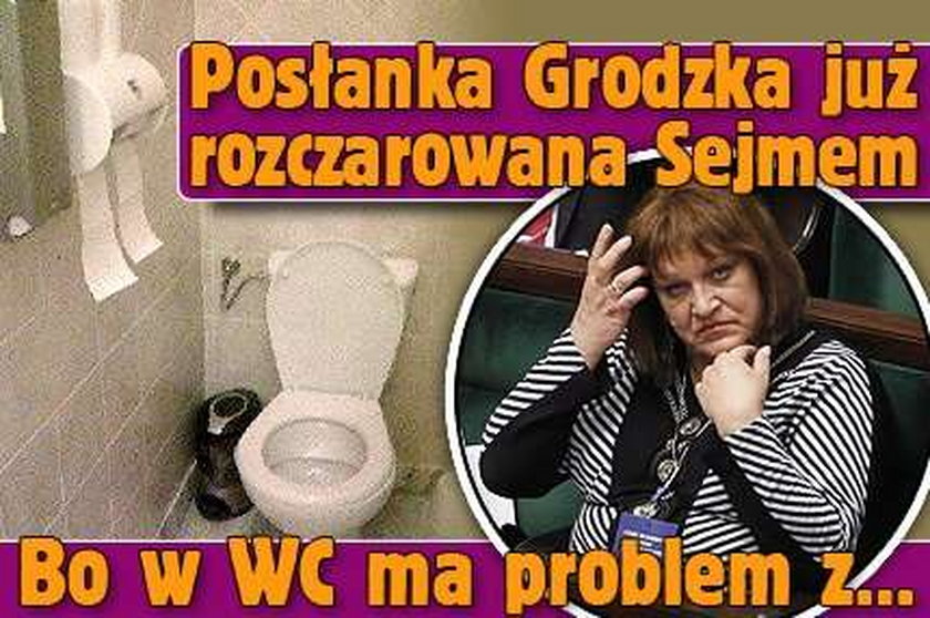 Toaletowy problem posłanki Grodzkiej