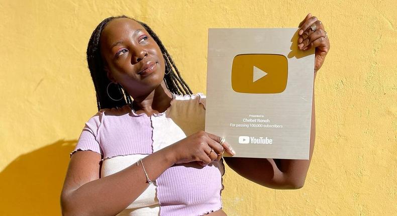 Comedian Chebet Ronoh receives her YouTube Award