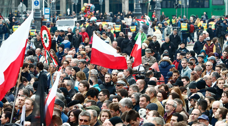 A Nemzeti Múzeumhoz érkeztek lengyel vendégek is / Fotó: Fuszek Gábor