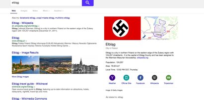 Swastyka symbolem Elbląga? To pokazuje wyszukiwarka