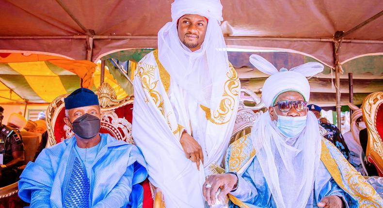 Osinbajo at the Katsina turbaning 