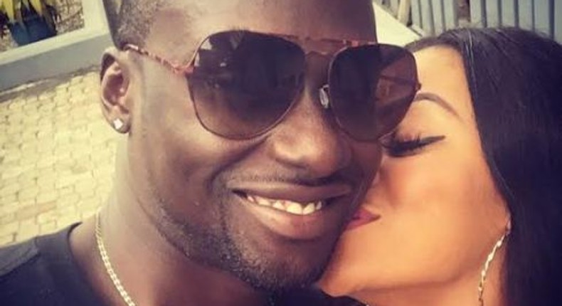 Damilola Adegbite and Chris Attoh kiss on Instagram