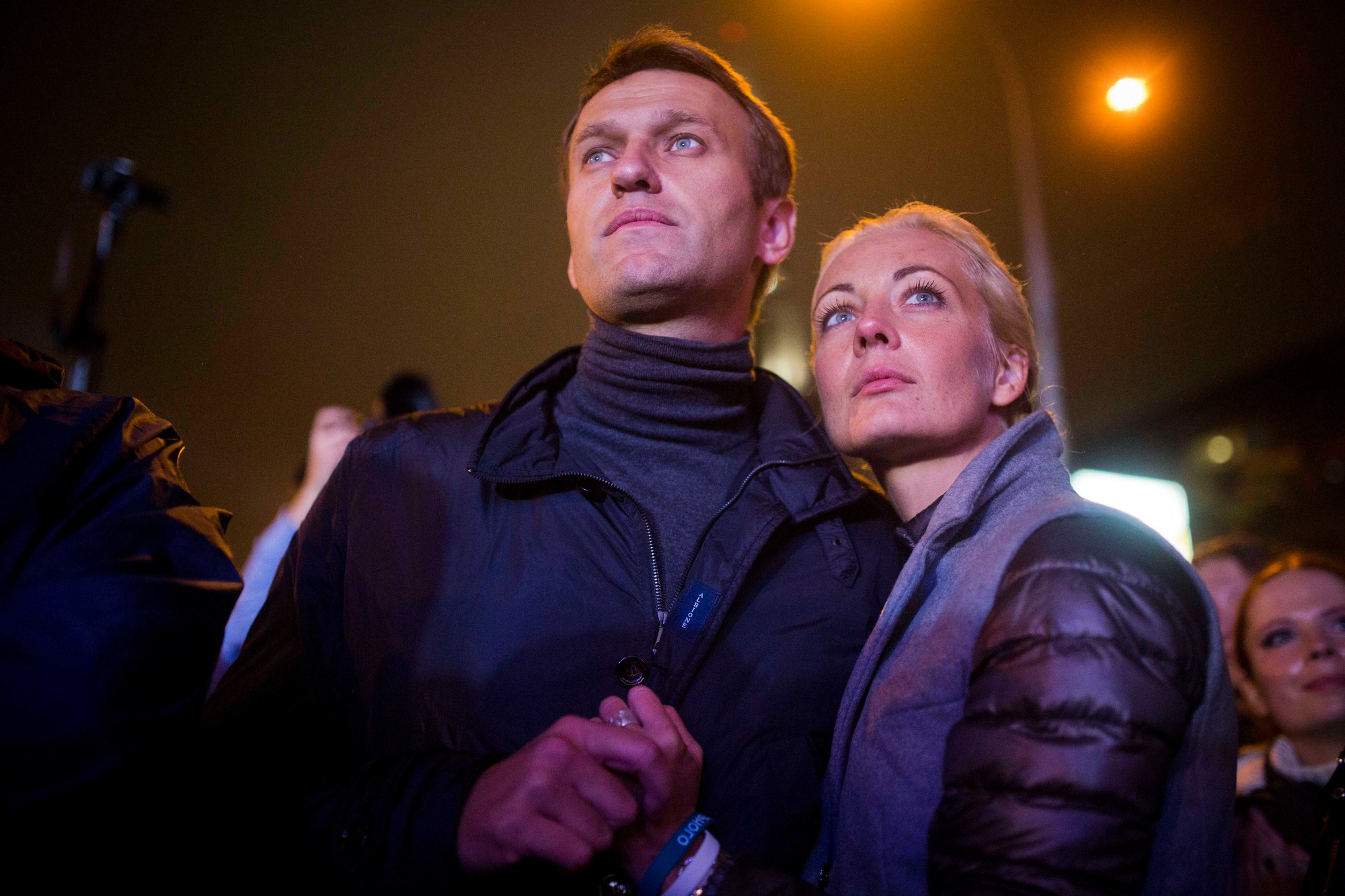 Ruský opozičný líder Alexej Navaľnyj a jeho manželka Julija Navaľná.