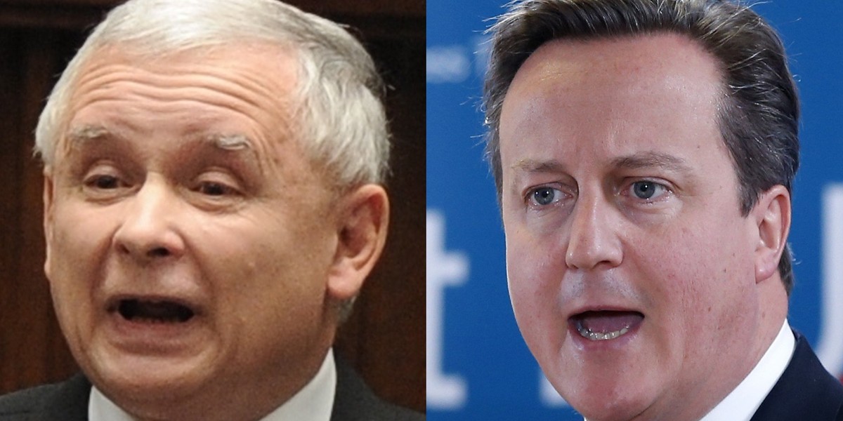 Jarosław Kaczyński i David Cameron