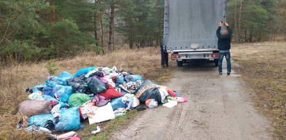 Wyrzucali z busa śmieci w lesie, gdy pojawił się leśniczy. Co za absurdalne tłumaczenie!