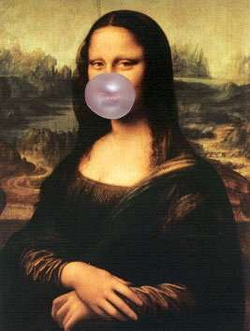Mona Lisa pokazuje pupę