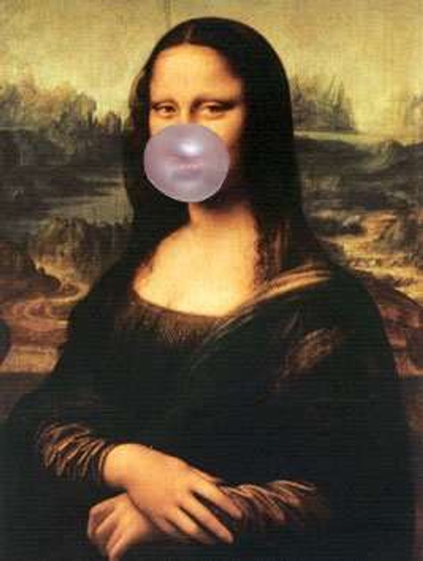 Mona Lisa pokazuje pupę