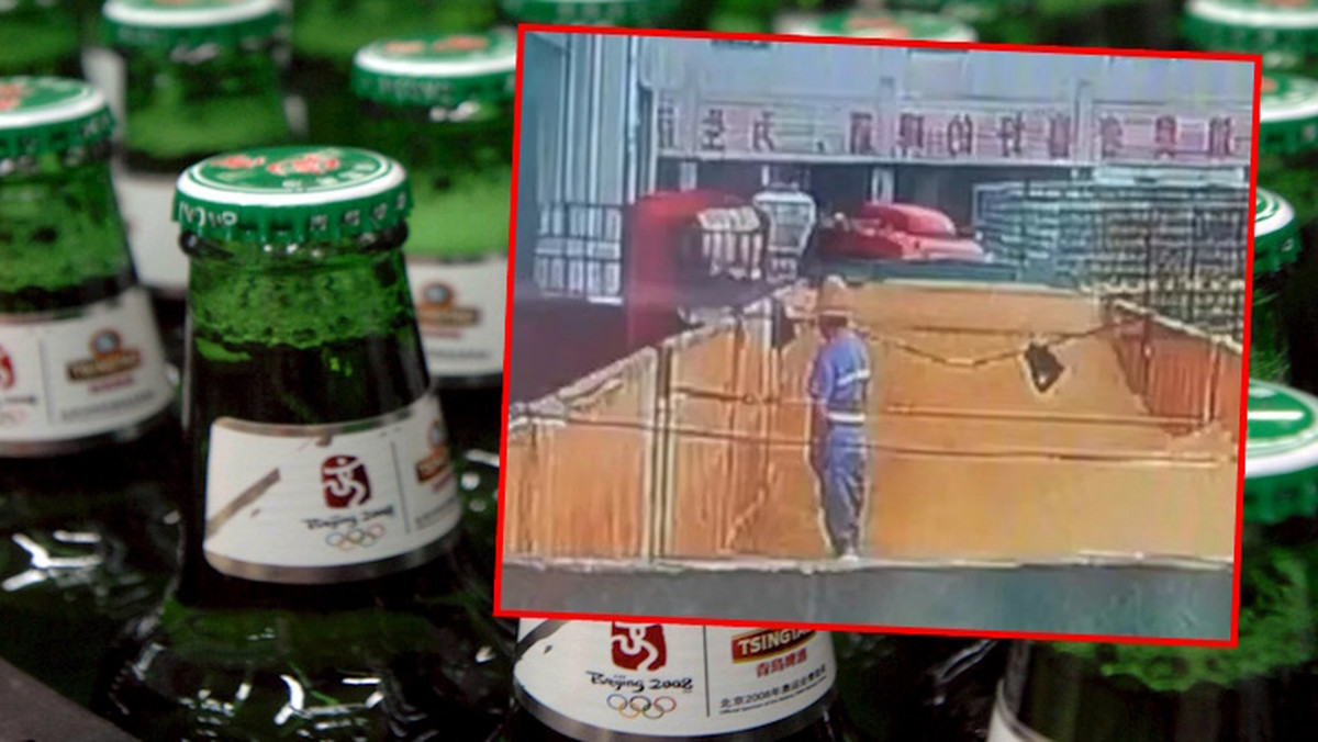 Szokujące wideo z przetwórni piwa w Chinach. Pracownik oddał mocz do zbiornika