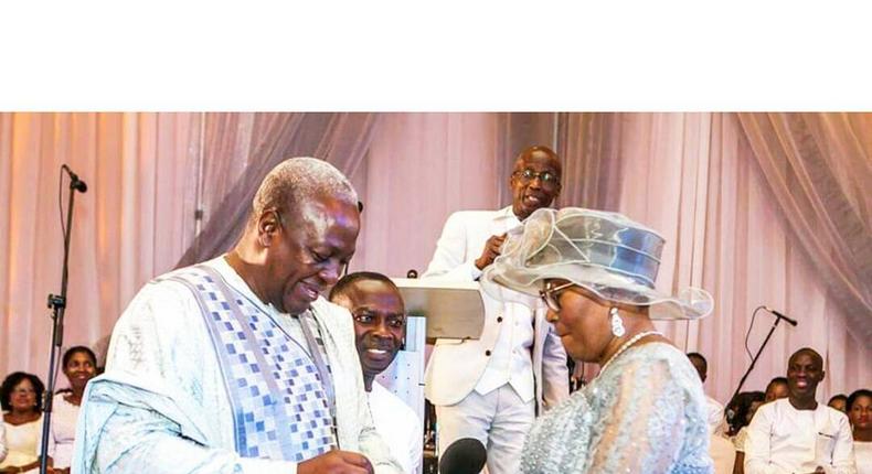 Ex-President John Mahama and Lordina Mahama renew their vows.