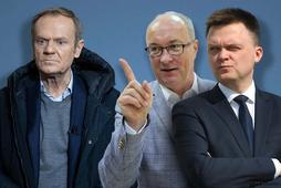 Donald Tusk, Włodzimierz Czarzasty i Szymon Hołownia