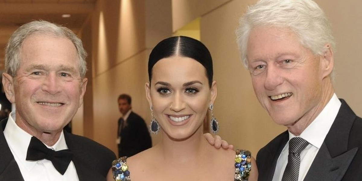 George W. Bush, Katy Perry, Bill Clinton