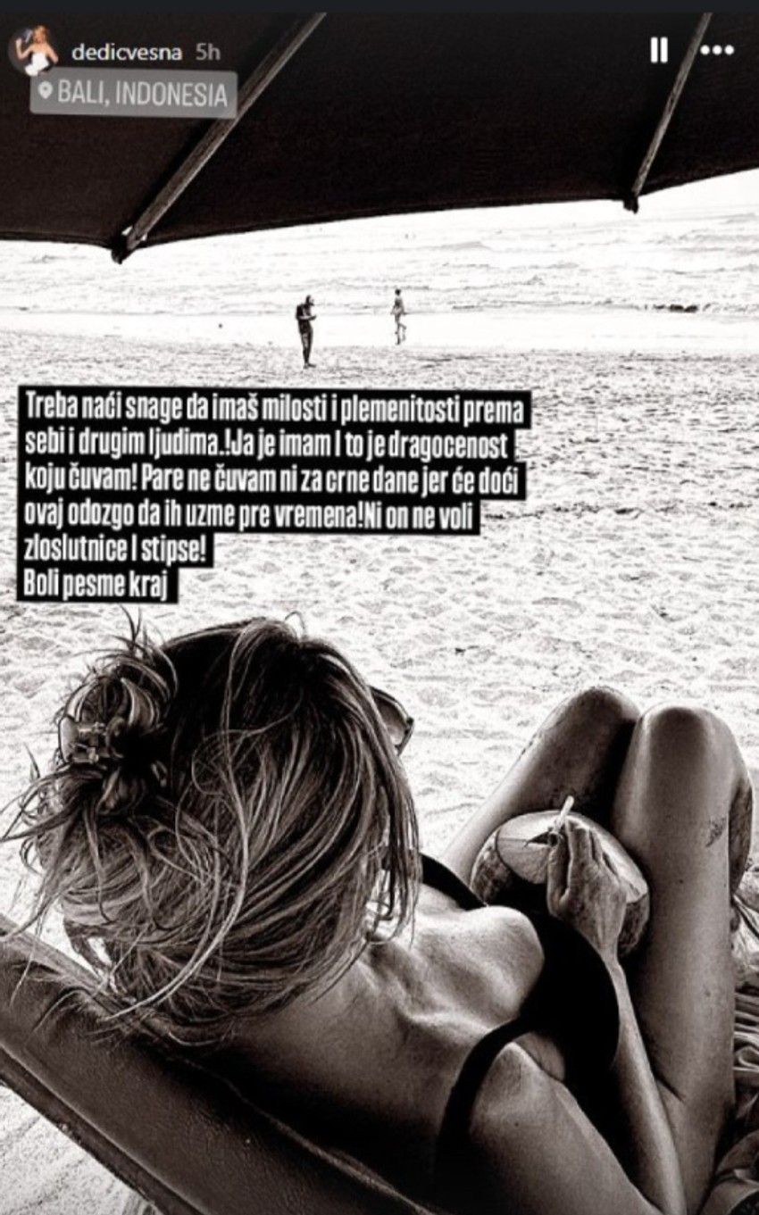 Vesna Dedić otišla na Bali