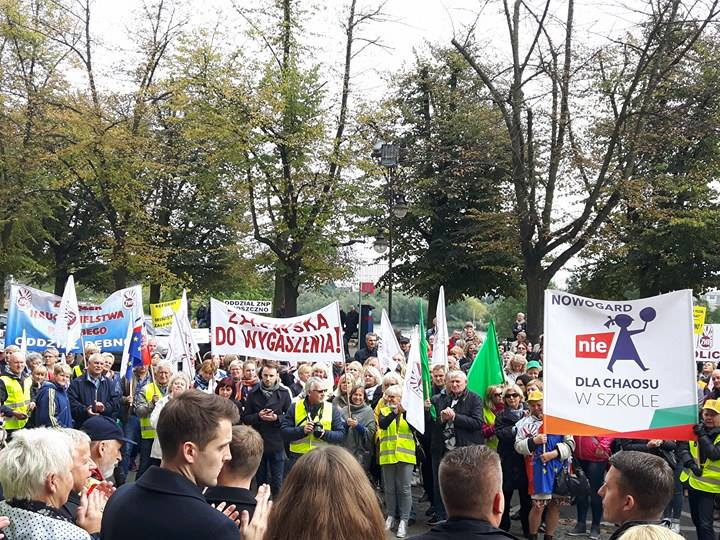 Protest nauczycieli w Szczecinie