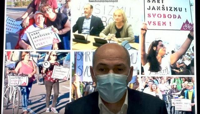 Janez Janša na video debati
