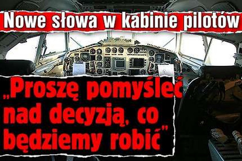 Nowe słowa w kabinie pilotów