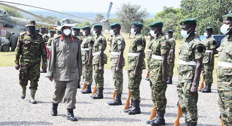 President Museveni arrives for the cabinet retreat in Kyankwanzi