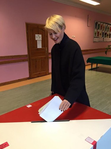 Małgorzata Kożuchowska na wyborach