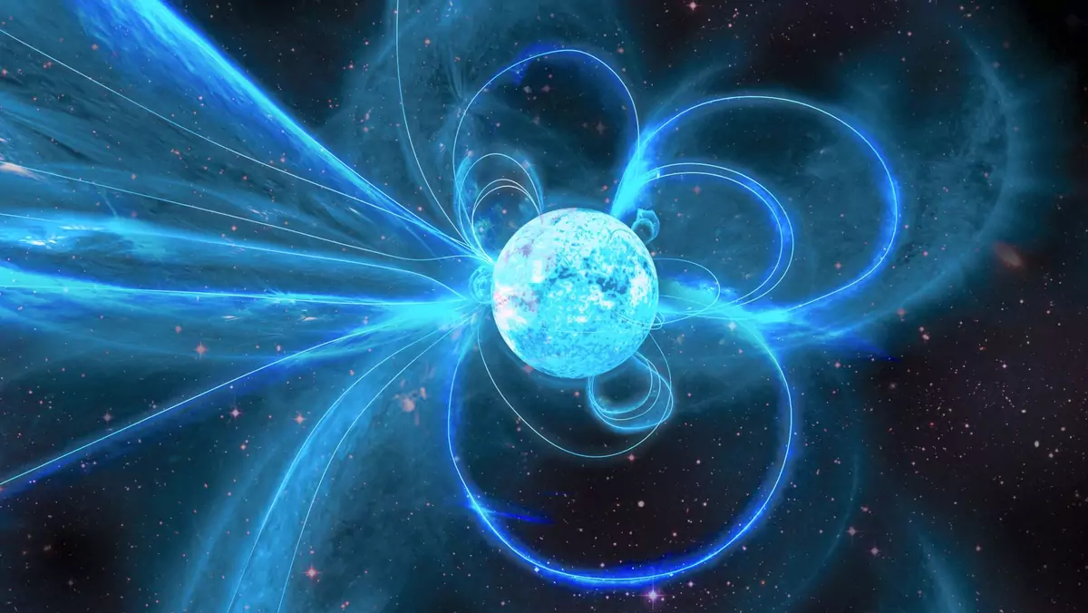 Artystyczna wizualizacja magnetara