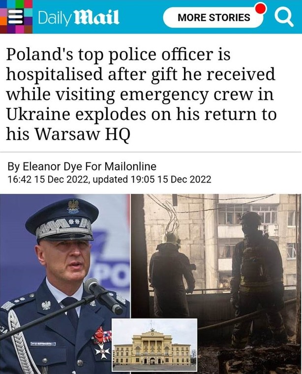 Światowe media piszą o wybuchu granatnika u komendanta polskiej policji - Wiadomości