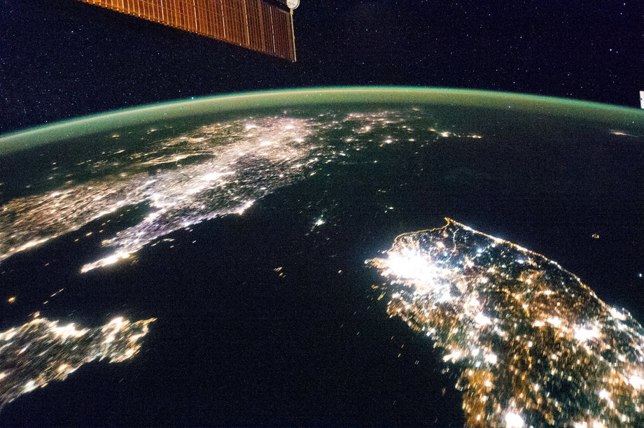 Zdjęcie Korei Północnej nocą