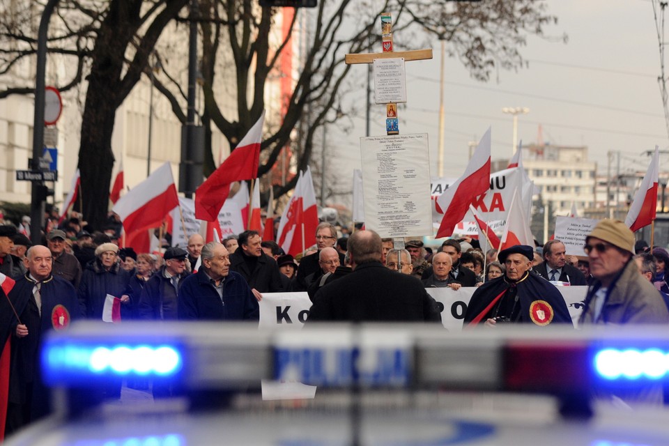 Manifestacja zwolenników TV Trwam