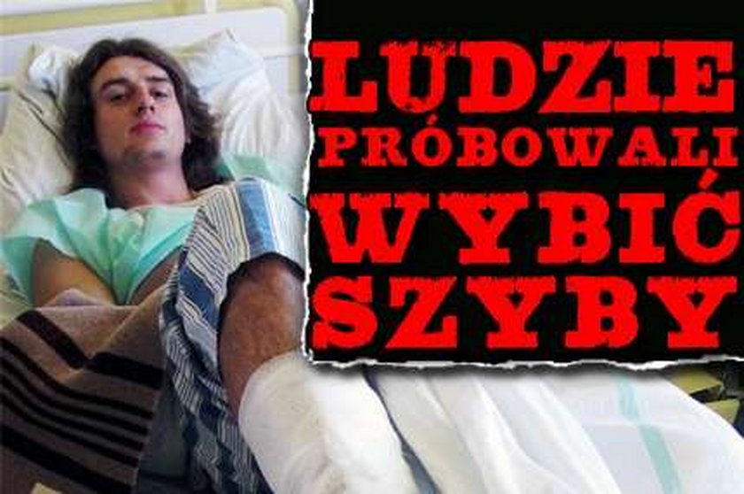 Ludzie próbowali wybić szyby