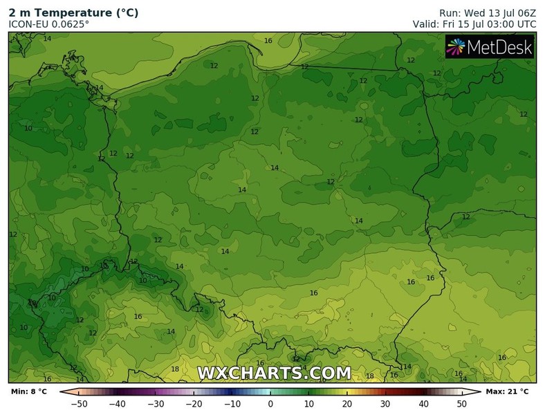 Temperatura będzie coraz niższa